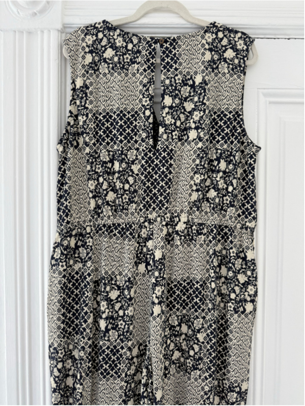 Women's Brakeburn Jumpsuit Size 16 Black Beige Patterned Sleeveless - Picture 5 of 14